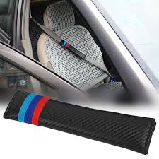 1pc M Color Carbon Fiber Car Seat Belt Pad Cover Shoulder Cushion For Bmw Seat Belt Pads Car Seats Car Seat Accessories