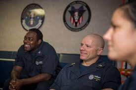From left, Boatswain's Mate 1st Class Cedric Howard,