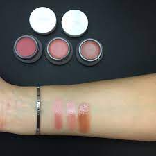 Swatches Of Rms Beauty Lip Shines In Bloom Honest Moment These Are Three Of Our Favourite Hues For Daytime Verging Betwe Lip Shine Beauty Organic Lipsticks