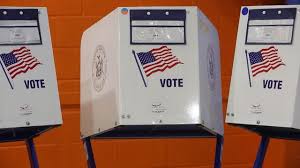 A polling site is seen as early voting in new york city's mayoral primary election has started as of saturday which voters can choose up to five candidates in new york city, united states on june. Rk2sldi1w P9m