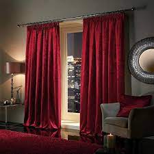 Living velvet top curtain 228 x 228 red : Viceroybedding Pair Of Heavy Crushed Velvet Curtains Pencil Pleat Tape Top Ready Made Fully Lined Curtains Raspberry Re Velvet Curtains Curtains