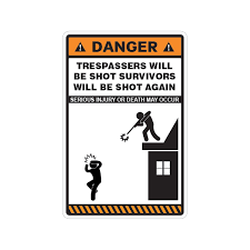 24 hour video surveillance trespassers shot decals/ metal sign 6 sizes s047. Printed Vinyl Trespassers Will Be Shot Survivors Will Be Shot Again Stickers Factory