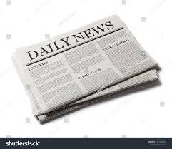 Business Newspaper Isolated On White Background Daily Newspaper Mock Up Concept Sponsored Affiliate Isolated Photo Editing White Background Stock Photos