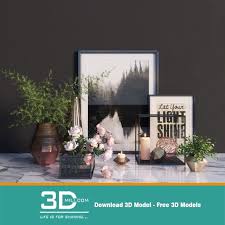 Cool 623 Decorative Set 3d Model Free Download Download Here Https 3dmili Com Decoration Decorative Set 623 Decorative Set 3d Mode 3d Model Painting Decor