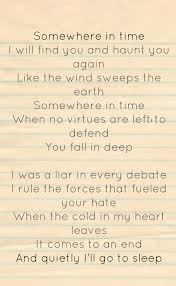 Kamelot The Haunting Somewhere In Time Love This Song Creative Writing Inspiration Lyric Quotes Music Is Life
