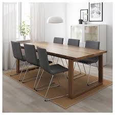 Morbylanga Bord Ekfaner Brunlaserad Langd 220 Cm Ikea Stained Table Dining Room Design Dining Room Remodel