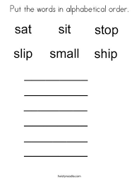 The first letters that differ between two texts decide which one of them should come . Put The Words In Alphabetical Order Coloring Page Alphabetical Order Worksheets Abc Order Alphabet Words