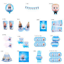 Sports themed baby shower, gender reveal decor, football sports themed decorations winecountrybanners 5 out of 5 stars (5,196) $ 18.00. Boss Baby Theme Birthday Party Decorations Kids Tableware Party Cup Plate Napkins Cupcake Banner Balloons Baby Shower Supplies China Disposable Party Tableware And Home Garden Price Made In China Com