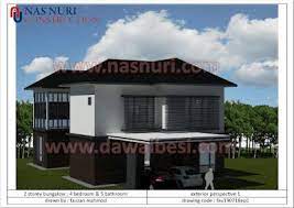 Pelan Banglo 2 Tingkat 4 Bilik Tidur 5 Bilik Air Design Rumah Design Outdoor Decor