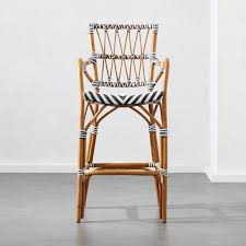 Black And White Wicker Bar Stools Shop Criss Cross Cafe Bar Stool 30 Natural Cane Frame Bends And Angles To Shape This Modern Cafe Stool Black An Cafe Bar Stools Bar Stools Rattan Bar Stools