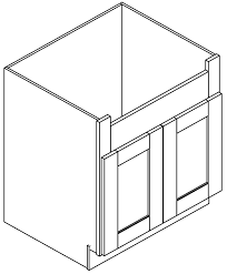 gramercy white farm sink base cabinet