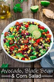 Black Bean Taco Salad With Lime Vinaigrette Avocado Black Bean Corn Salad Recipe Corn Salad Recipes Black Bean Corn Salad Vegan Salad Recipes