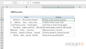 How To Use The Excel Trim Function Exceljet