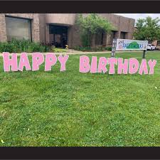 Looking for some ideas for sprucing up your backyard space? Letter A Wacky Style Yard Greetings Lawn Signs Happy Birthday Yard Cards