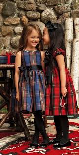 These Heritage Inspired Ralph Lauren Tartan Party Dresses Have A Darling Fit And Flare Silhouette And A Contrasting Grosgr Kids Fashion Kids Outfits Kids Dress