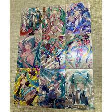 9Pcs Virtual Singer ACG Flash Card Hatsune Miku Anime Girls Gift Toys Game  Anime Collection Cards - AliExpress
