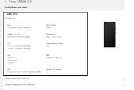 Tecno Camon 16 S with Helio P22 chipset ...
