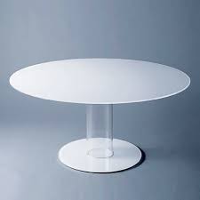 Great savings & free delivery / collection on many items. Glas Italia Hub Large Round Glass Dining Table By Piero Lissoni Stardust