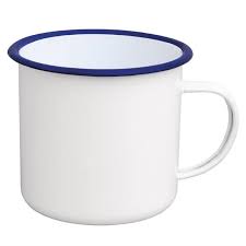 Kubek emaliowany o pojemności 250 ml z motywem lisa. Kubek Emaliowany Bialy 670ml