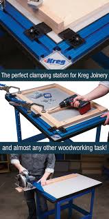 Create The Ultimate Clamping Solution For Kreg Joinery And Almost Any Other Woodworking Task Whether You Re Joining Sawing Sandin Wood Shop Ideas Herra