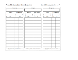 Cash Envelopes Printable Cash Envelope Tracker Templates