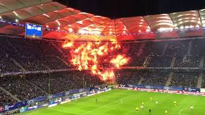 Erzgebirge aue striker dimitrij nazarov defied social distancing measures on the pitch to celebrate his goal with the man who saved his life. What An Unreal Fireworks From The Dynamo Dresden Fans In Hamburg Youtube