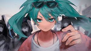 This color can add turquoise tones to virgin, unbleached hair, but looks brightest when hair is lightened to the lightest level 10 blonde. Wallpaper Manga Anime Girls Minimalism Hatsune Miku Vocaloid Turquoise Hair 1920x1080 Odin 1460965 Hd Wallpapers Wallhere