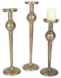 With over 194 lots available for antique brass candle holders and 71 upcoming auctions english brass pipe and tobacco box, 5l. 3 Piece Vintage Style Tall Antiqued Brass Candle Stick Set Traditional Candleholders By My Swanky Home Houzz