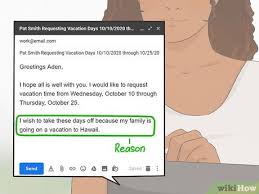 Nov 21, 2016 · subject line: How To Request Time Off From Work By Email 10 Steps