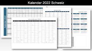 Der jahreskalender 2020 zum kostenlosen download. Jahreskalender 2022 Schweiz Excel Pdf Muster Vorlage Ch
