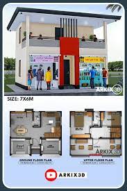 2 Storey With Commercial Spaces No22 In 2021 Small House Design Plans Building Design Plan House Construction Plan