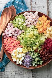 Chopped Chef Salad With Creamy Sweet Onion Dressing Recipe Chef Salad Recipes Healthy Recipes Delicious Salads