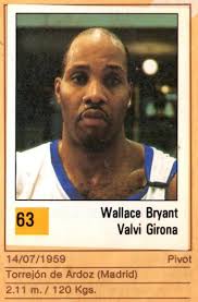 Basket 90 ACB. Wallace Bryant (Valvi Girona). Ediciones Panini. 📸: Grupo  de Facebook Nuestros álbumes de cromos.