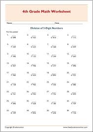 The lesson also shows an example and exercises of short, even divisions, and some word problems Common Core 4th Grade Math Long Division Free Worksheets Wallpapers 2021