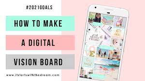 How to create a digital vision board | pinterest + tumblr! How To Make A Digital Vision Board For Your Phone With Canva Tutorial Video 2020 Youtube