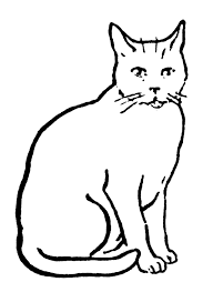 Cat Line Drawing Cat Clipart Cat Artwork Cat Stickers