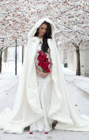 Simple Winter Wedding Dress With Coat And Hoodie Winter Wedding Dress Wedding Coat Wedding Cloak
