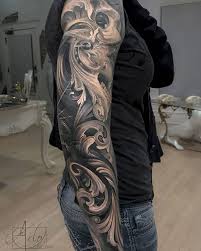 39 filigree tattoos ranked in order of popularity and relevancy. Some Healed Pics Of Heidi S Sleeve Minus Some Fresh Filigree On The Back Of The Arm And Some Touch Up Stu Filigree Tattoo Sleeve Tattoos Tattoo Sleeve Designs