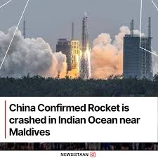 China's space agency said a core segment of the rocket reentered earth's atmosphere above the maldives in the indian ocean and that most of it burned up early sunday. Bch0rycvu14f9m