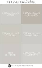 The Best Pure Grey Paint Colors Paint Guide Elizabeth Burns Design Raleigh Nc Interior Designer Grey Paint Colors Paint Colors For Home Gray Paint Colors Sherwin Williams