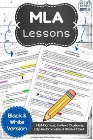 Mla Format And Parenthetical Citations Print And Digital Informational Text Middle School Teaching Writing