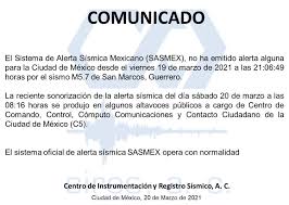 Descubre la mejor forma de comprar online. Descartan Emision De Alerta Sismica En Altavoces Del Sasmex Durante Este Sabado Sistema Mexiquense De Medios Publicos