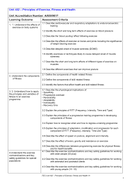 The five components of physical fitness are cardiovascular endurance,. Principles Of Exercise Fitness And Health Unit 402