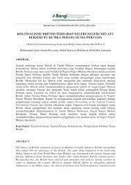 {colonialism is a practice of domination, which involves the subjugation of one people. Pdf Kolonialisme British Terhadap Negeri Negeri Melayu Bersekutu Ketika Perang Dunia Pertama