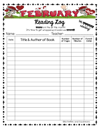 Reading Log For February 3 Valentine S Day Theme Reading Log Reading Incentives Homeschool Reading