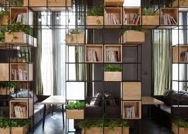 http www dezeen com 2014 08 27 home cafe penda metal frame modular shelves planters china グリーン インテリア 室内装飾 内装