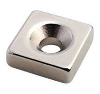Anisotropic Ferrite Magnet, Square-Shaped (With Hole) from MAGNA | MISUMI