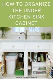 organize under kitchen sink cabinet