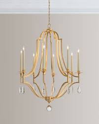 John Richard Collection Gold Leaf Crystal 8 Light Chandelier Dining Room Chandelier Dining Room Lighting Chandeliers Chandelier Lighting