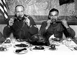It was a celebration between the pilgrims and the wampanoag indians who gathered to eat. Thanksgiving United States Wikipedia